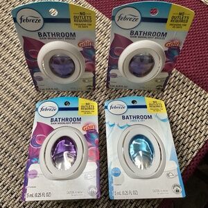 Febreze Bathroom/Small Spaces Air Freshener Bundle New/Sealed